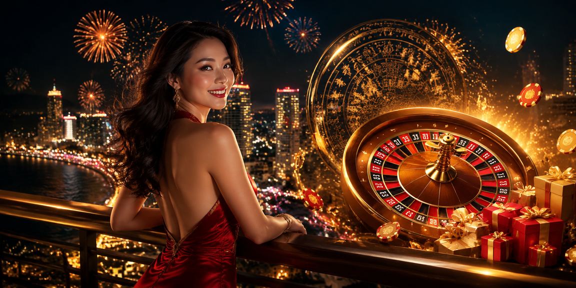 Bàn roulette sôi động tại khu chợ đêm Nha Trang